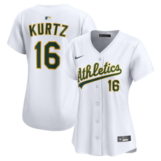 Athletics Nick Kurtz Nike Women's Home Limited Player Jersey - White