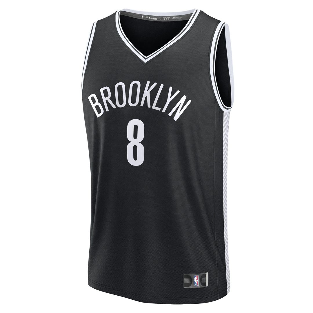 Brooklyn Nets Egor Dëmin Fanatics Fast Break Replica Jersey - Black - Icon Edition
