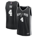 San Antonio Spurs De'Aaron Fox Fanatics Fast Break Replica Player Jersey - Icon Edition - Black