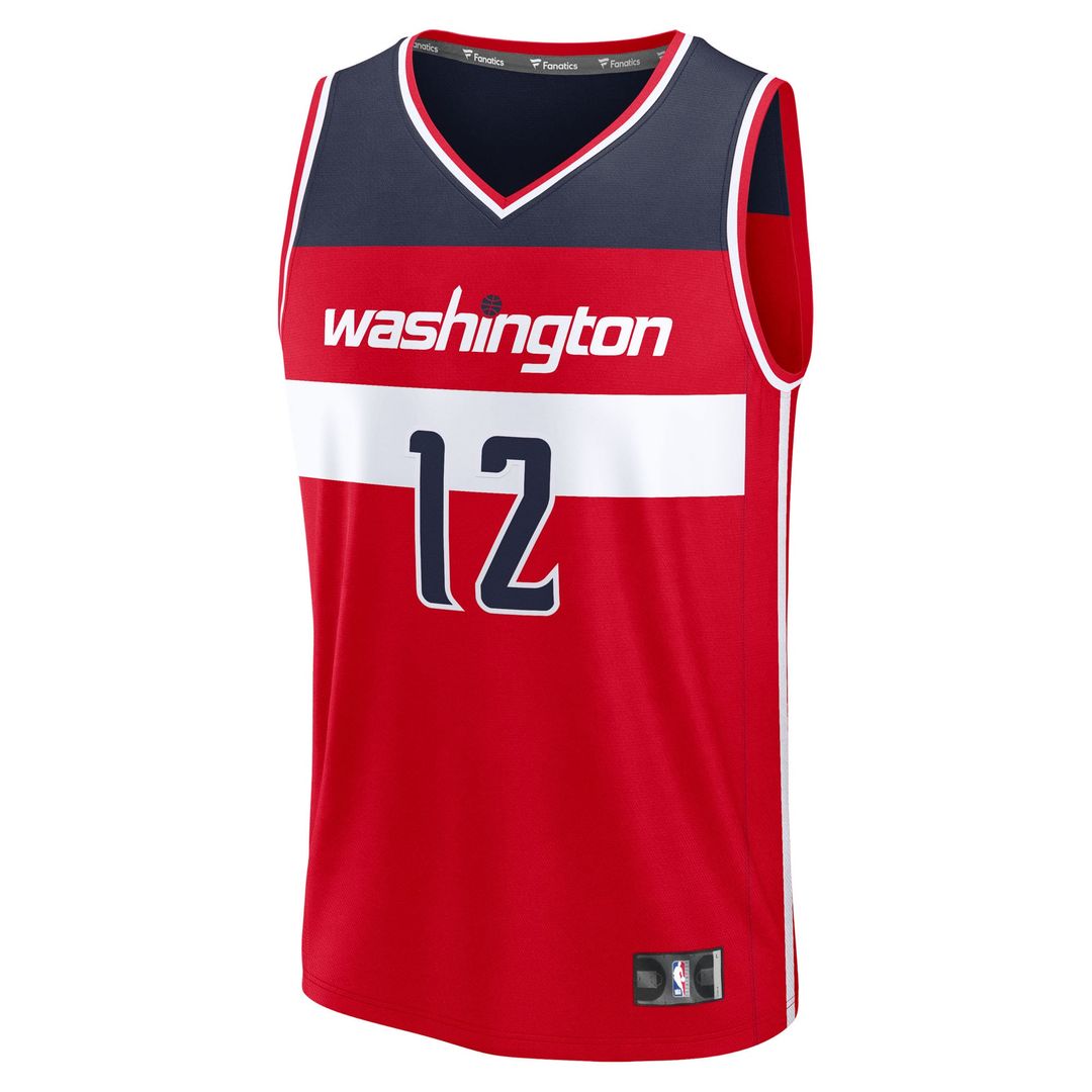 Washington Wizards Tre Johnson III Fanatics Youth 2025 NBA Draft First Round Pick Fast Break Replica Jersey - Icon Edition - Red
