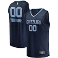 Memphis Grizzlies Fanatics Fast Break Custom Replica Jersey Navy - Icon Edition