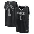 San Antonio Spurs Victor Wembanyama Fanatics Fast Break Replica Player Jersey - Statement Edition - Black