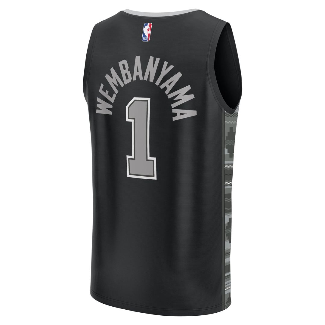 San Antonio Spurs Victor Wembanyama Fanatics Fast Break Player Jersey - Statement Edition - Black