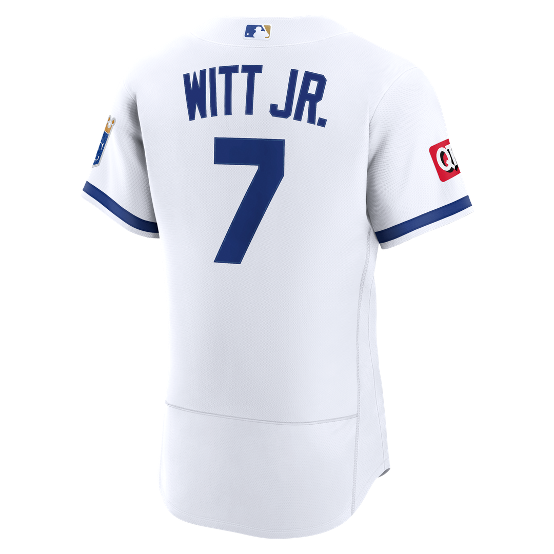 Kansas City Royals Bobby Witt Jr. Nike Home Authentic Sponsor Patch Jersey - White