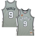San Antonio Spurs Tony Parker Mitchell & Ness Unisex Hall of Fame Class of 2023 Throwback Swingman Jersey - Gray