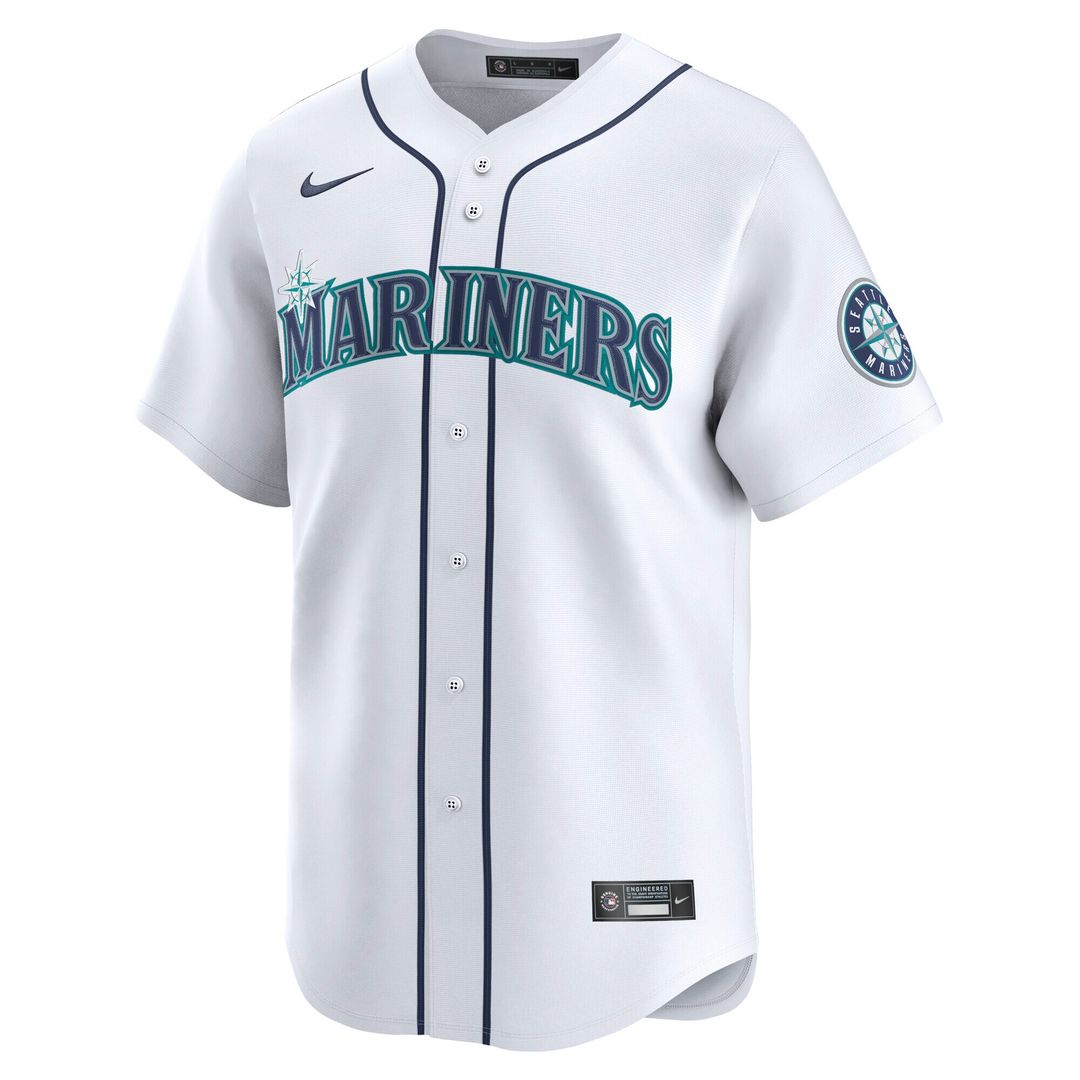 Seattle Mariners Logan Gilbert Nike Home Limited Player Jersey - White