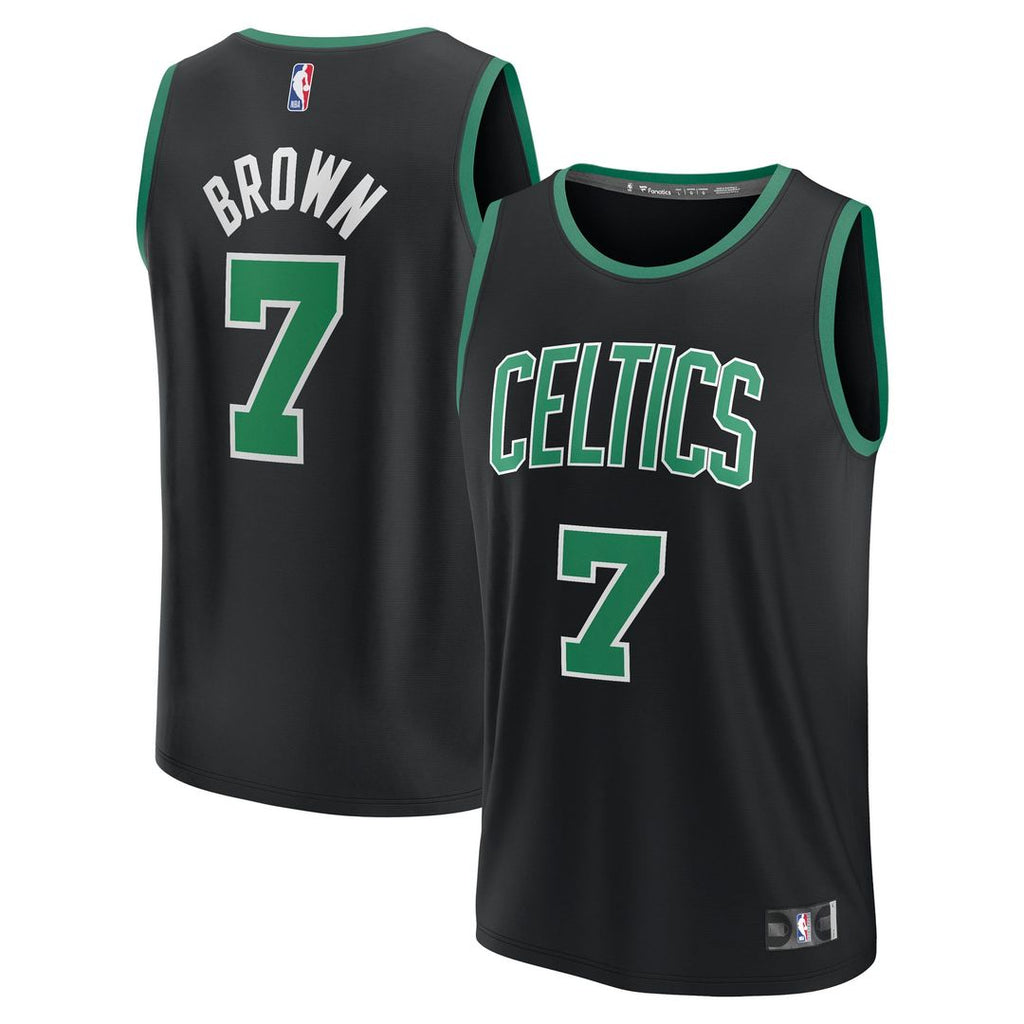 Boston Celtics Jaylen Brown Fanatics Youth Fast Break Replica Player Jersey - Statement Edition - Black