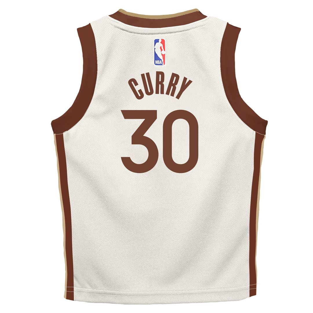 Golden State Warriors Stephen Curry Nike Preschool 2025/26 City Edition Swingman Jersey - Tan