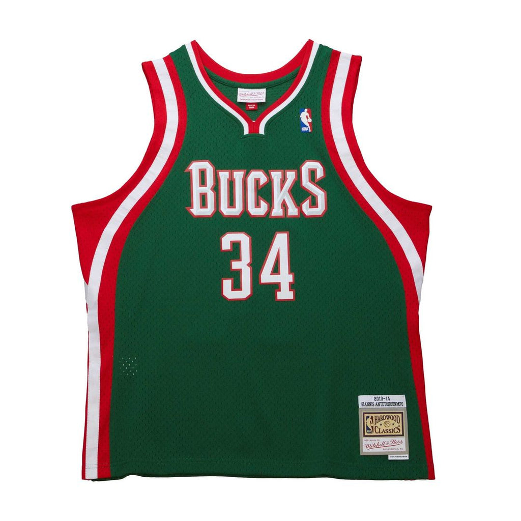 Milwaukee Bucks Giannis Antetokounmpo Mitchell & Ness 2013/14 Hardwood Classics Swingman Jersey - White