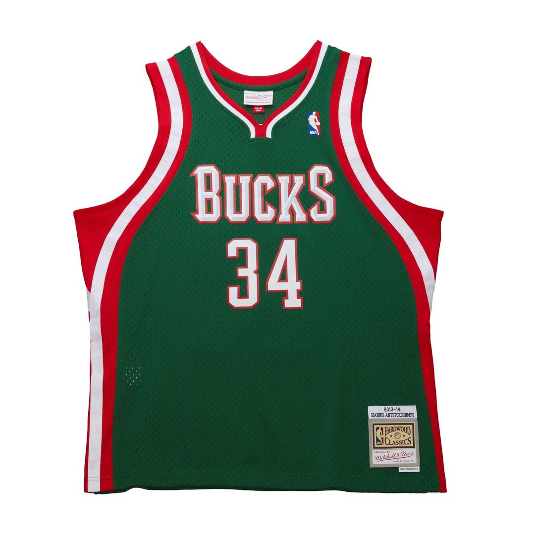 Milwaukee Bucks Giannis Antetokounmpo Mitchell & Ness 2014/15 Hardwood Classics Swingman Jersey - Red