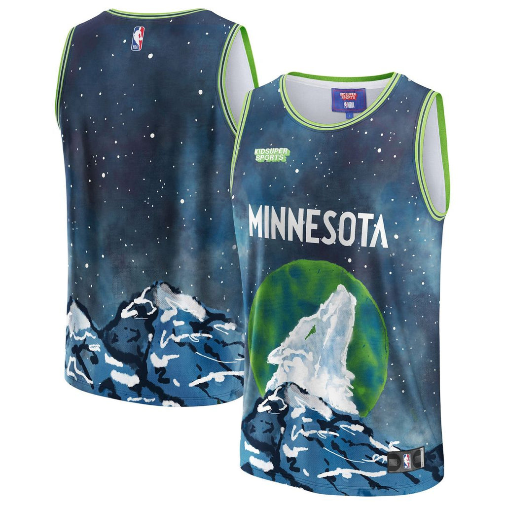 Minnesota Timberwolves NBA & KidSuper Studios by Fanatics Unisex Hometown Jersey - Blue