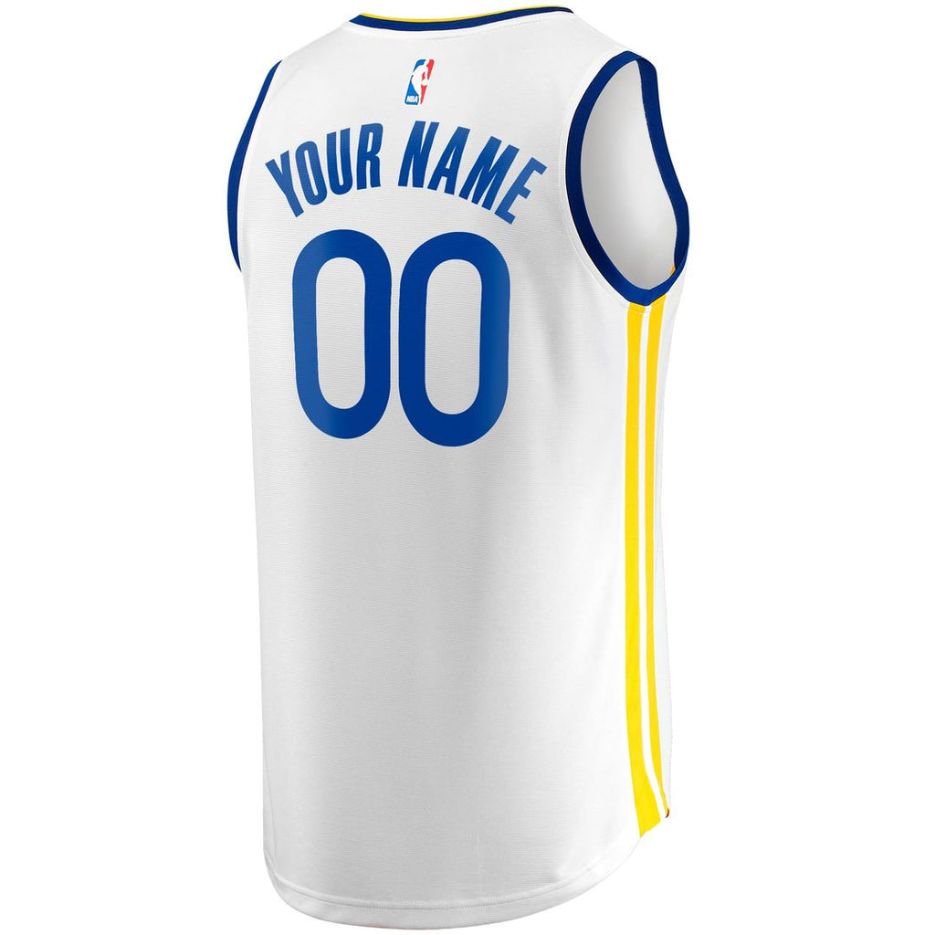 Golden State Warriors Fanatics Youth Fast Break Replica Custom Jersey - Association Edition - White