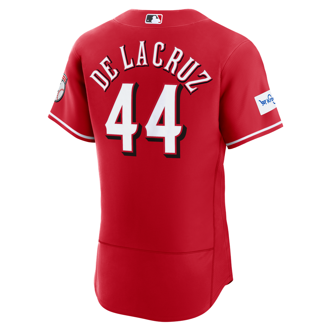 Cincinnati Reds Elly De La Cruz Nike Home Authentic Sponsor Patch Jersey - White