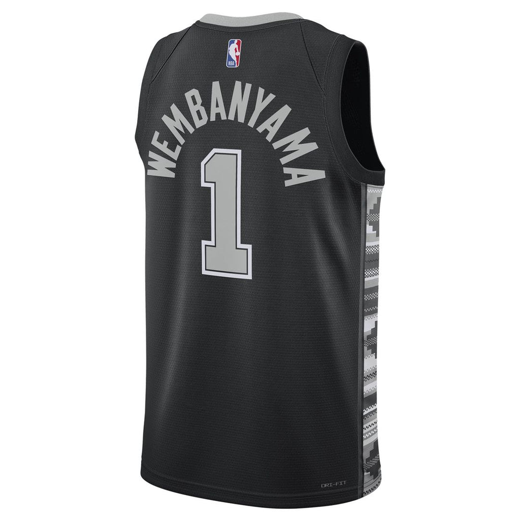 San Antonio Spurs Victor Wembanyama Jordan Brand Unisex Swingman Jersey - Statement Edition - Black