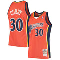 Golden State Warriors Stephen Curry Mitchell & Ness Hardwood Classics Swingman Jersey - Orange