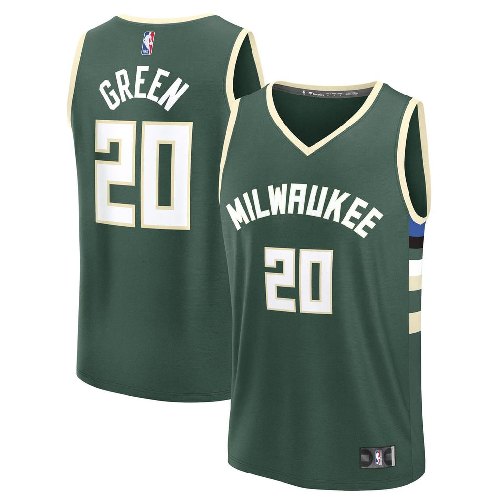 Milwaukee Bucks A.J. Green Fanatics Fast Break Replica Player Jersey - Icon Edition - Hunter Green