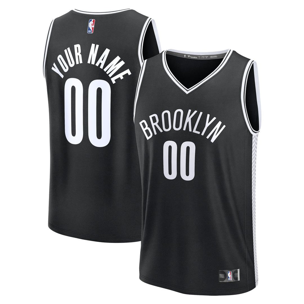 Brooklyn Nets Fanatics Fast Break Custom Jersey - Icon Edition - Black