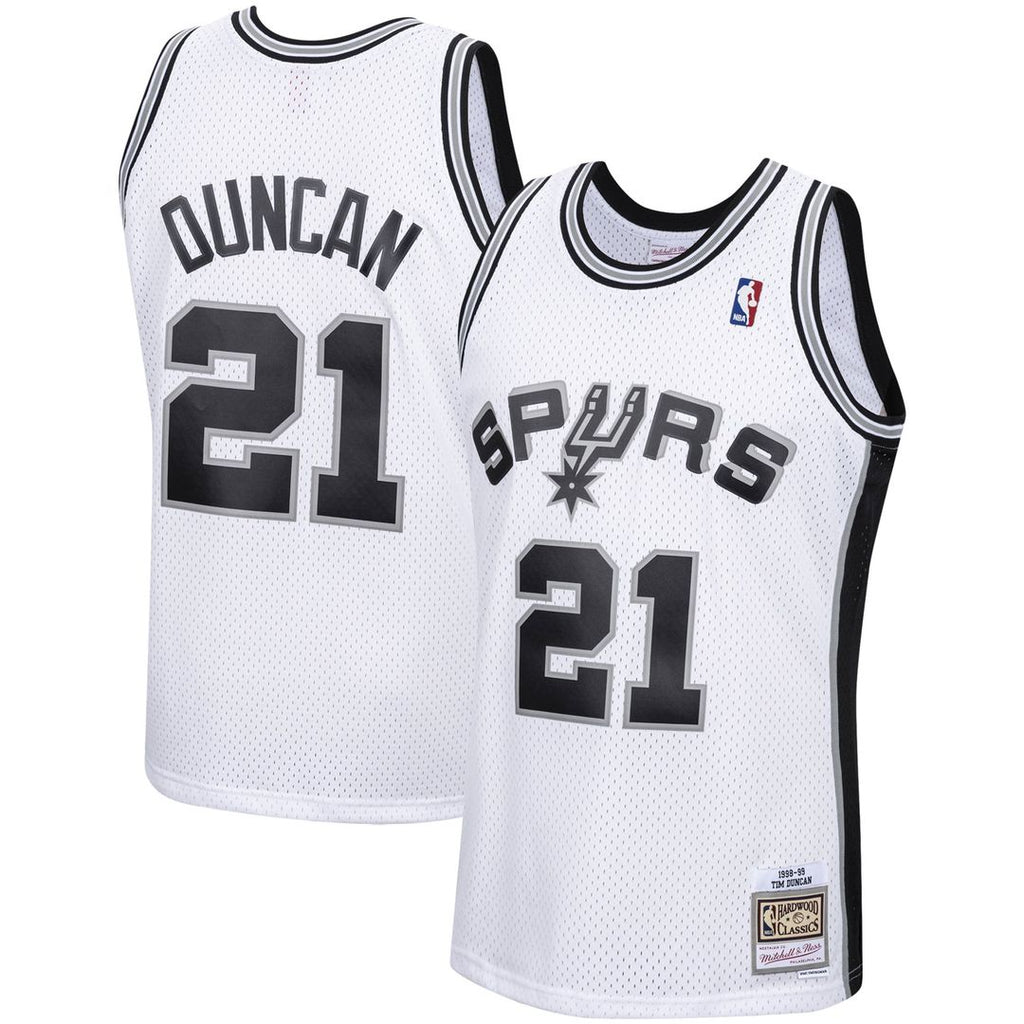 San Antonio Spurs Tim Duncan Mitchell & Ness 1998/99 Hardwood Classics Swingman Jersey - White