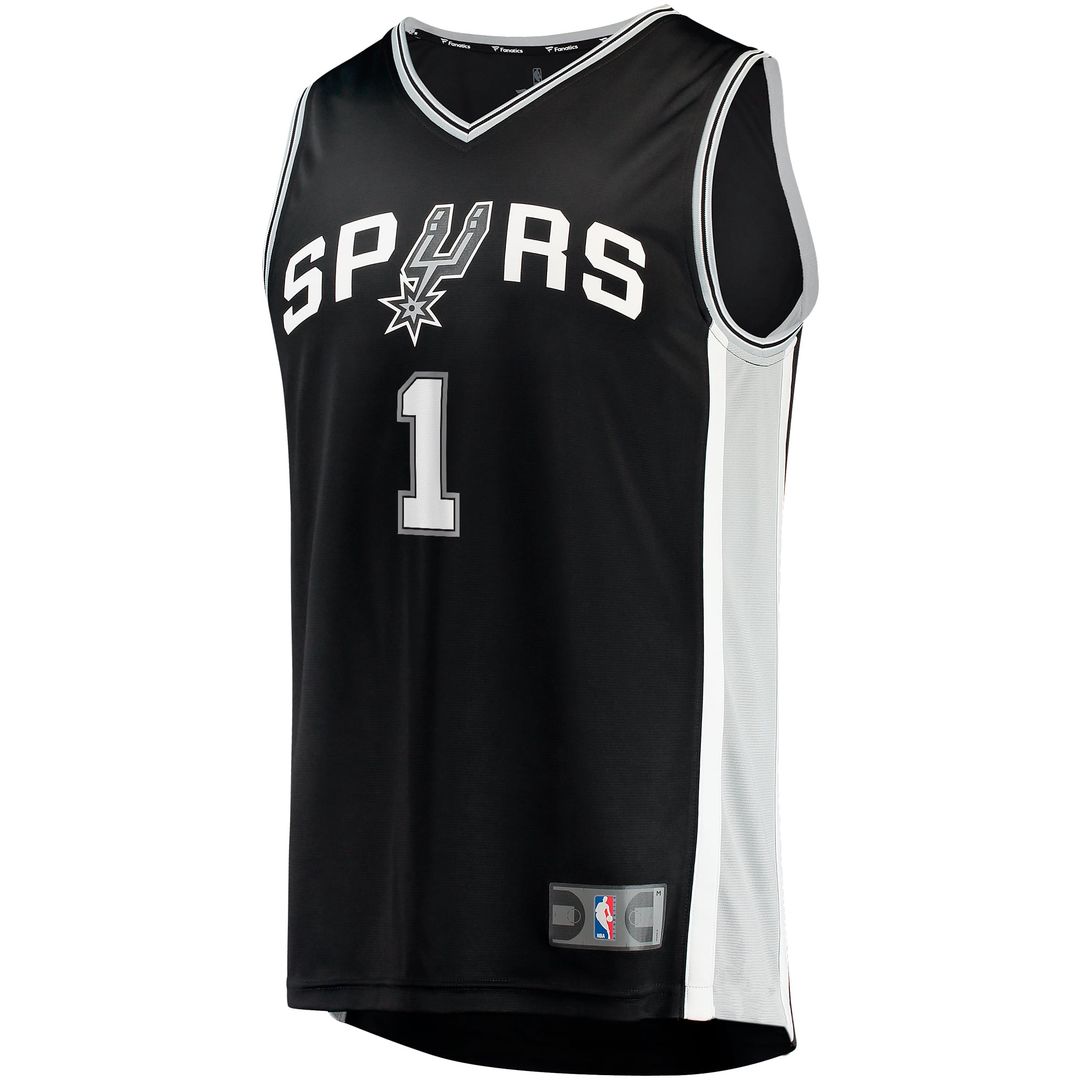 San Antonio Spurs Victor Wembanyama Fanatics Fast Break Replica Jersey - Icon Edition - Black