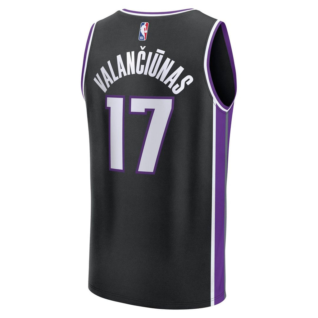 Sacramento Kings Jonas Valančiūnas Fanatics Youth Fast Break Replica Player Jersey - Black - Icon Edition