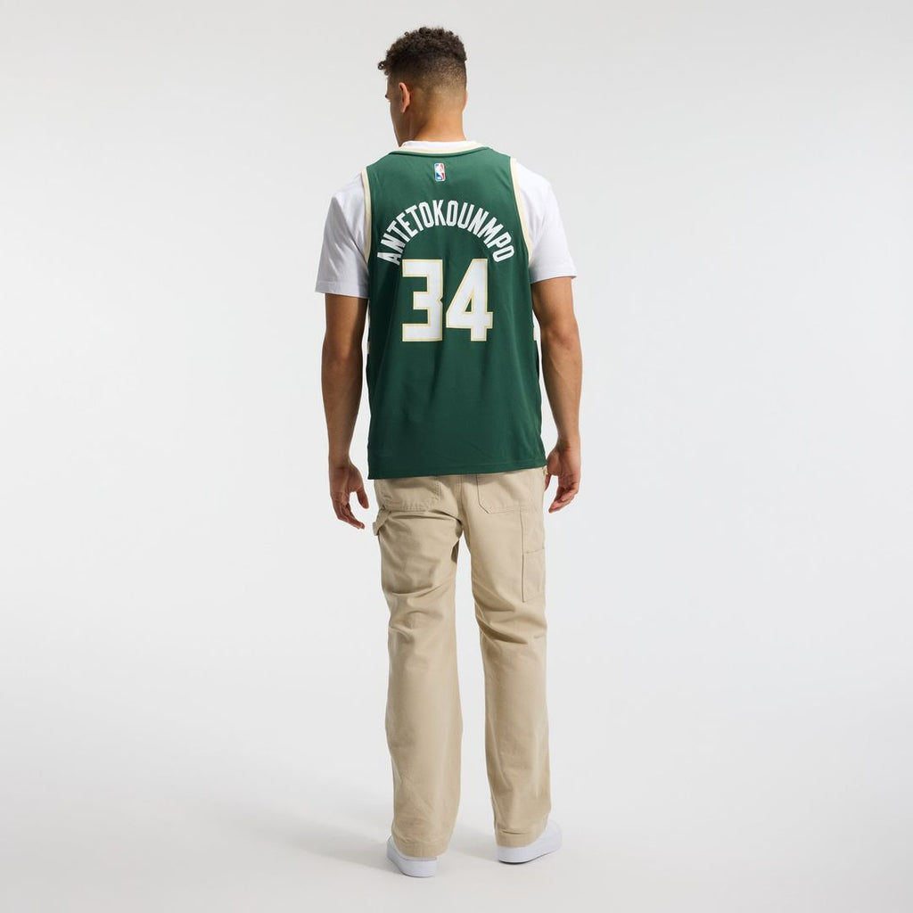 Milwaukee Bucks Giannis Antetokounmpo Fanatics Fast Break Replica Player Jersey - Icon Edition - Hunter Green