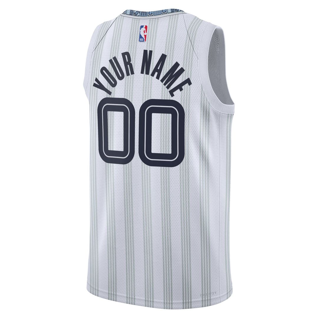 Memphis Grizzlies Nike Unisex 2025/26 City Edition Swingman Custom Jersey - White
