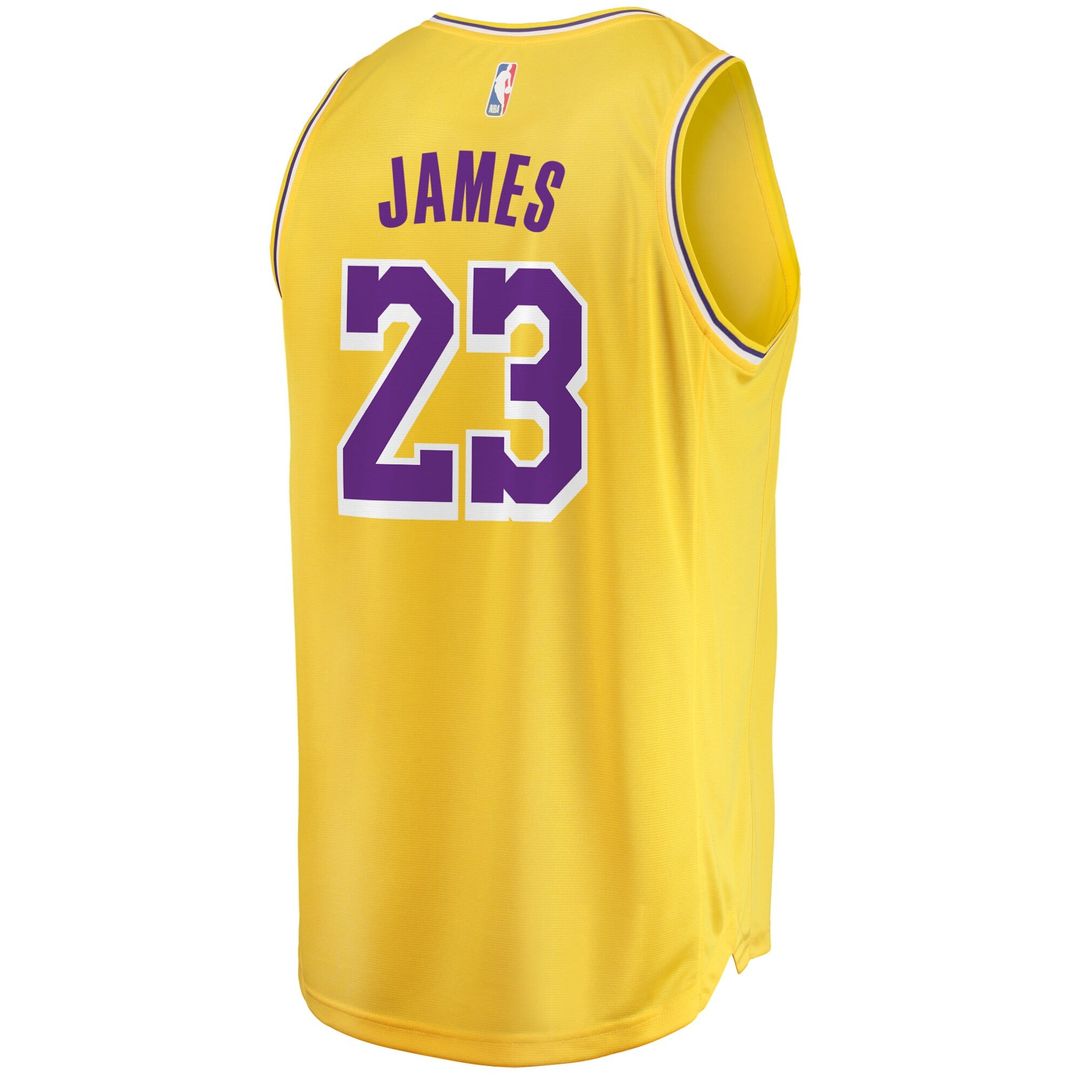 Los Angeles Lakers LeBron James Fanatics Big & Tall Fast Break Player Jersey - Gold - Icon Edition