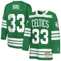 Boston Celtics Larry Bird Mitchell & Ness Youth Maxxed Out 2.0 Fashion Hockey Jersey - Kelly Green