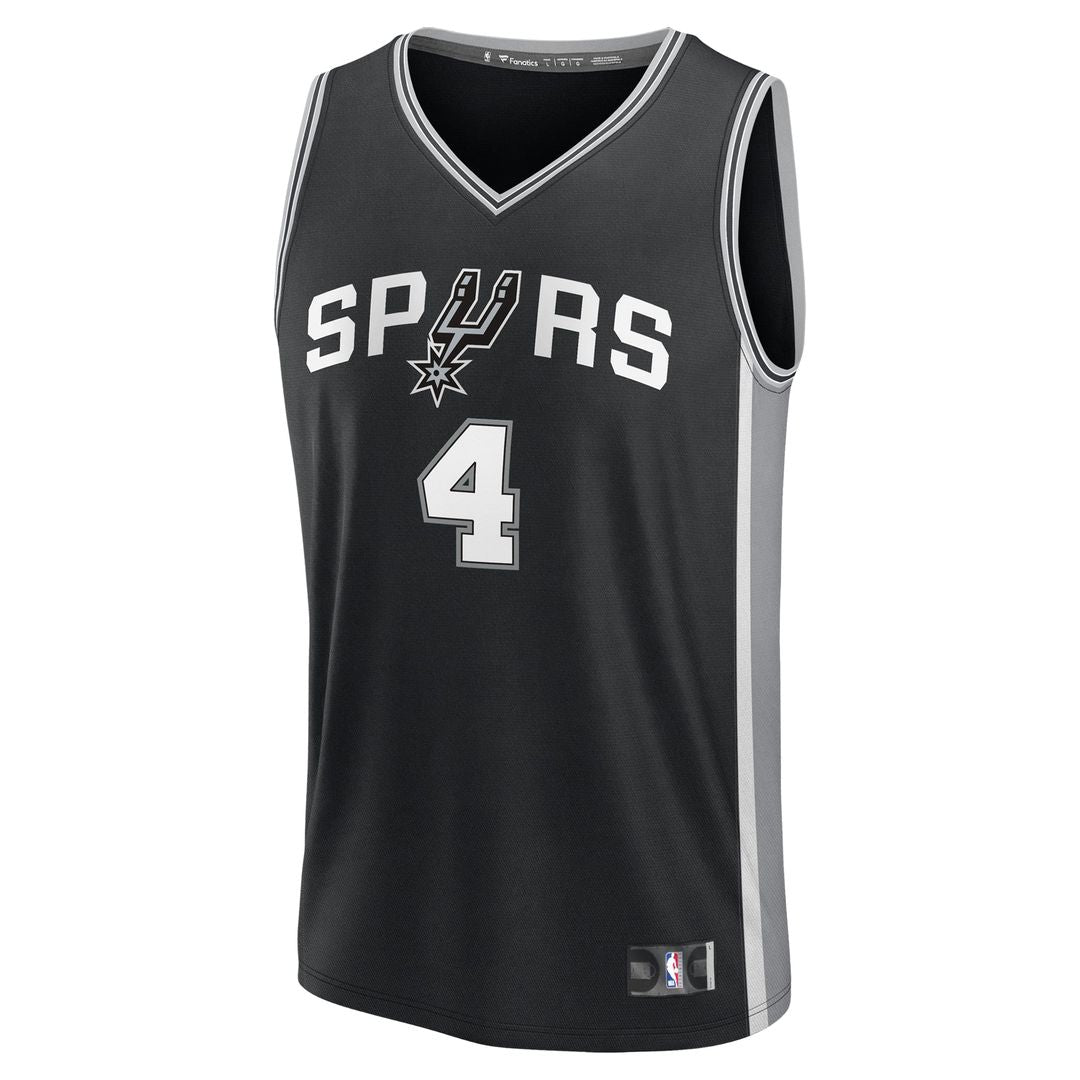San Antonio Spurs De'Aaron Fox Fanatics Fast Break Replica Player Jersey - Icon Edition - Black