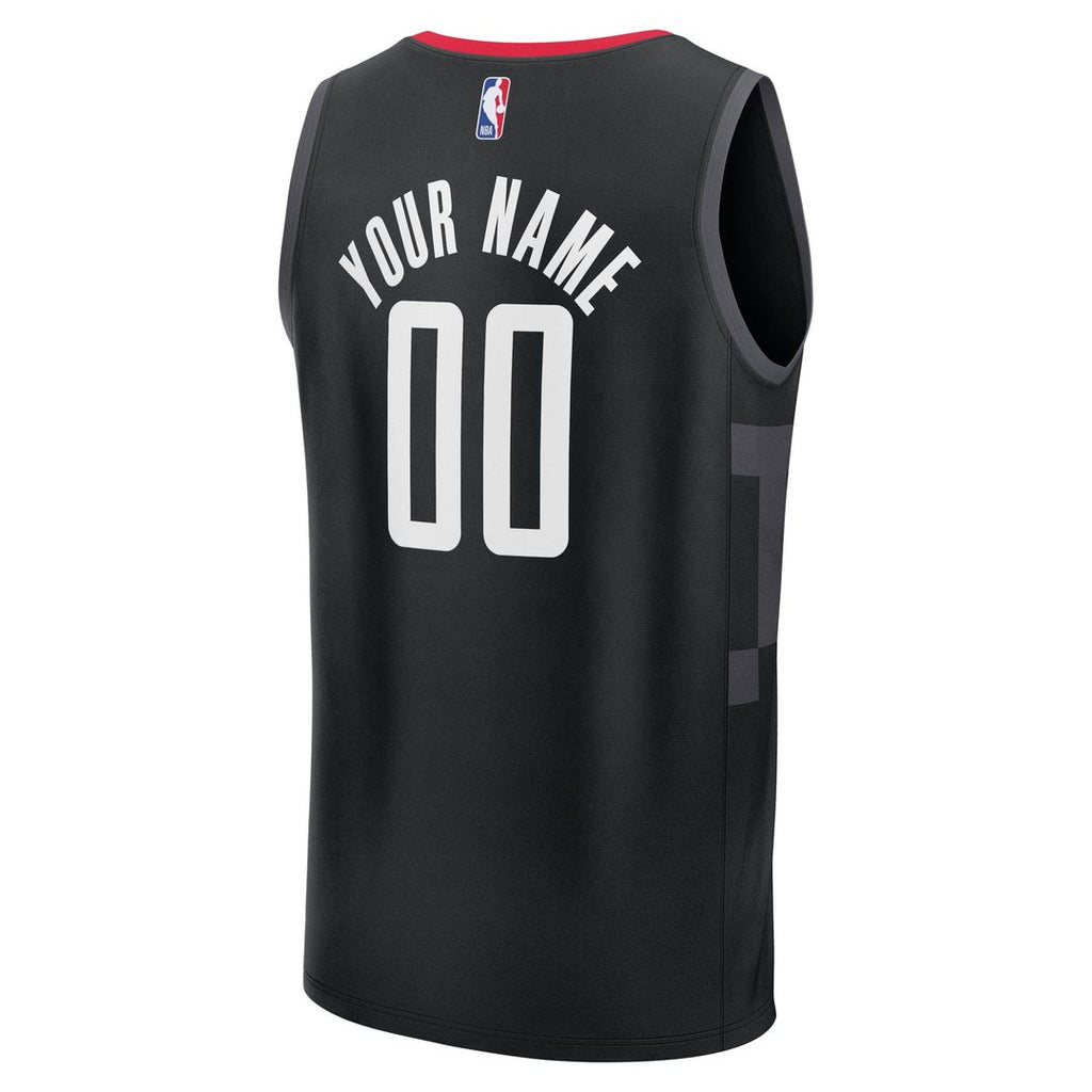 Houston Rockets Fanatics Youth Fast Break Custom Jersey - Statement Edition - Black