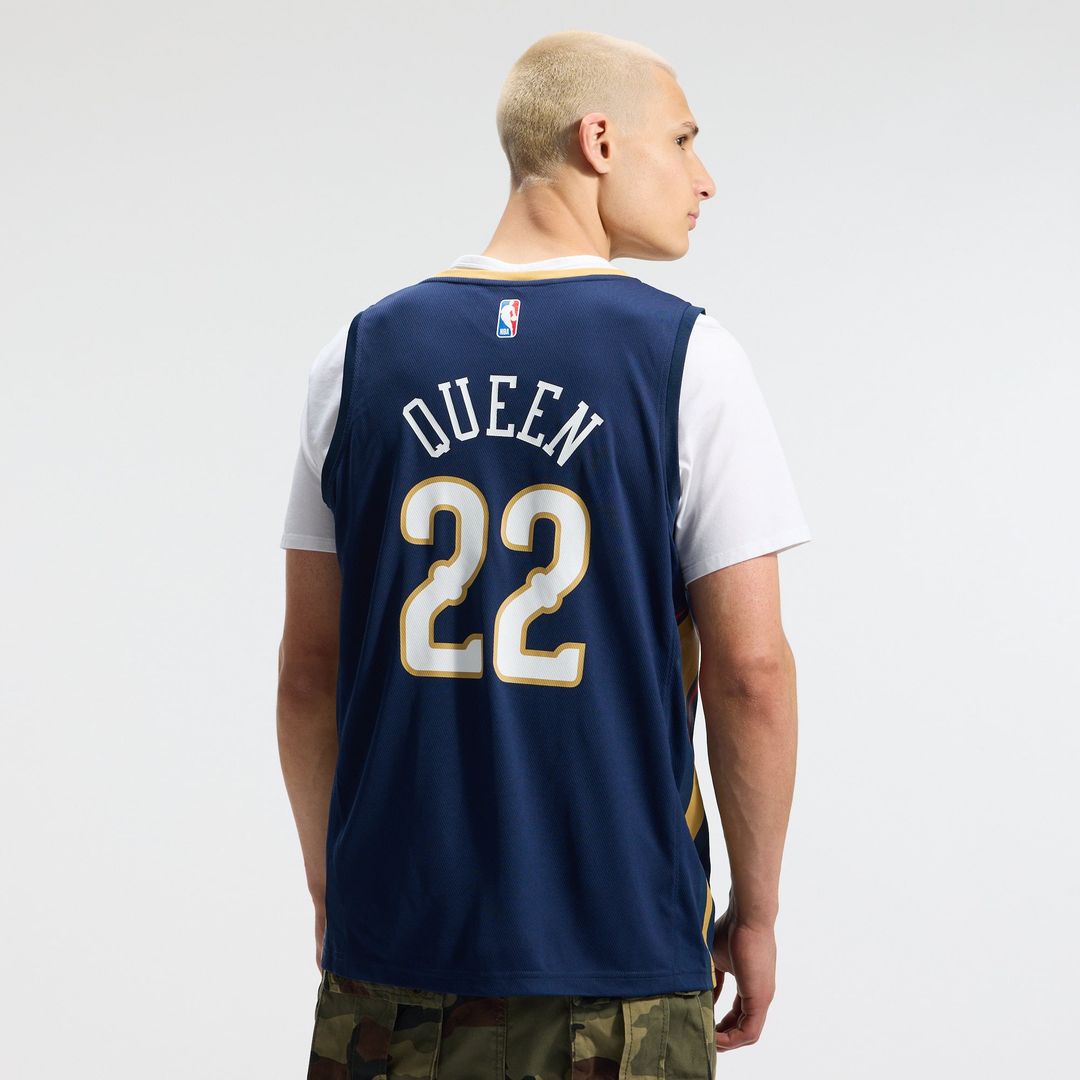 New Orleans Pelicans Derik Queen Fanatics Fast Break Replica Jersey - Icon Edition - Navy