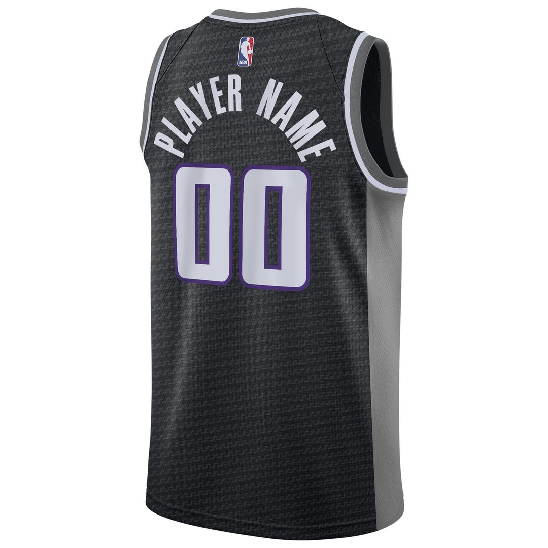 Sacramento Kings Nike Swingman Custom Jersey Black - Statement Edition