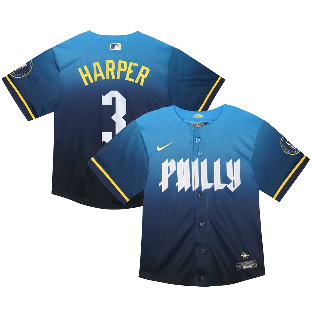 Philadelphia Phillies Bryce Harper Nike Infant 2024 City Connect Limited Player Jersey - Blue