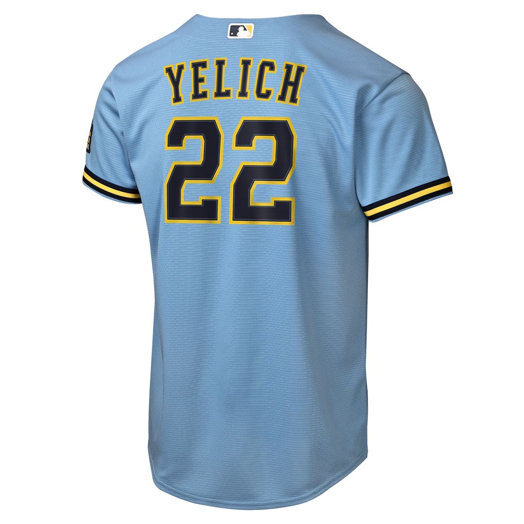 Milwaukee Brewers Christian Yelich Nike Youth Home Stadium Jersey - Cream