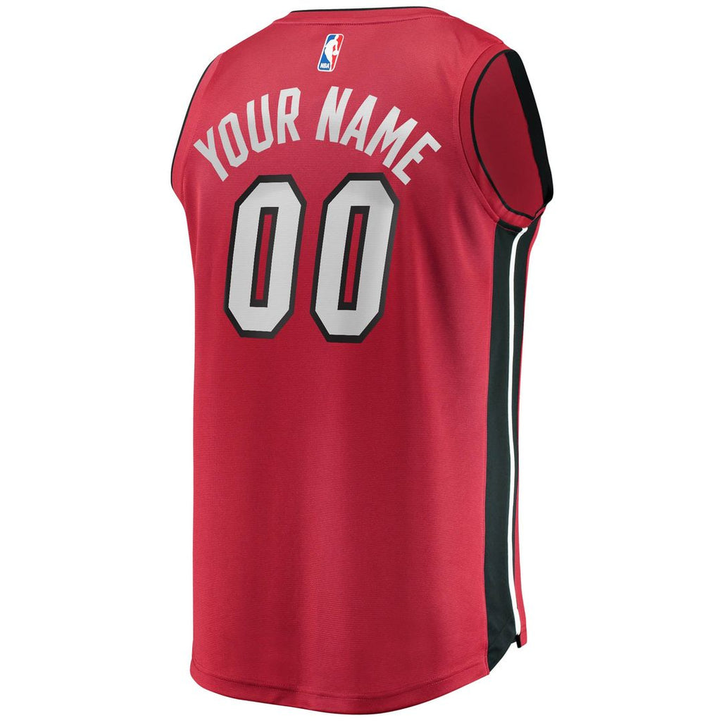 Miami Heat Fanatics Youth Fast Break Replica Custom Jersey Red - Statement Edition