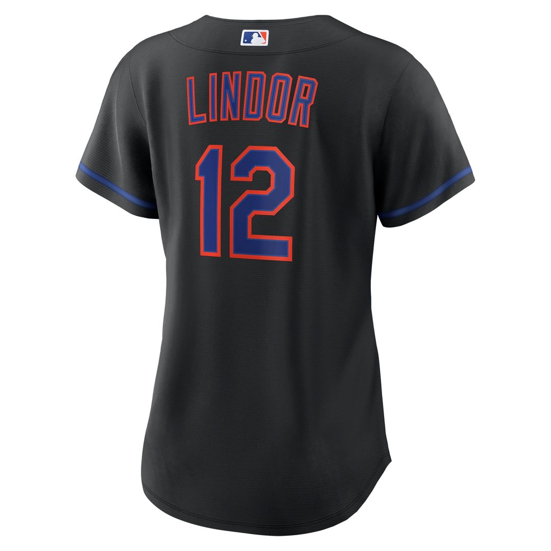 New York Mets Francisco Lindor Nike Women's Alternate Replica Jersey - Black
