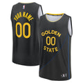 Golden State Warriors Fanatics Youth Fast Break Custom Replica Jersey - Black - Statement Edition