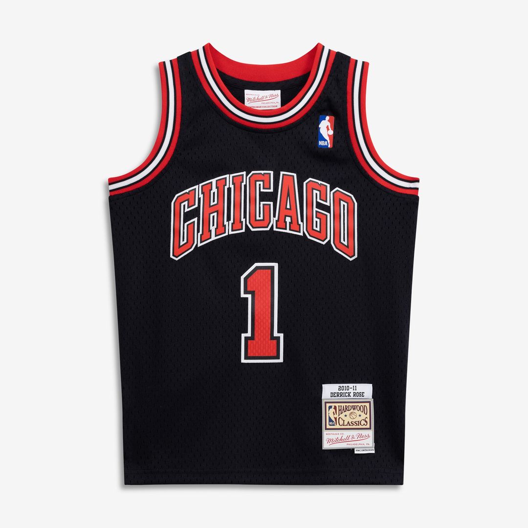 Chicago Bulls Derrick Rose Mitchell & Ness Youth 2008/09 Hardwood Classics Swingman Jersey - Red