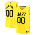 Utah Jazz Fanatics Fast Break Replica Custom Jersey - Icon Edition - Yellow