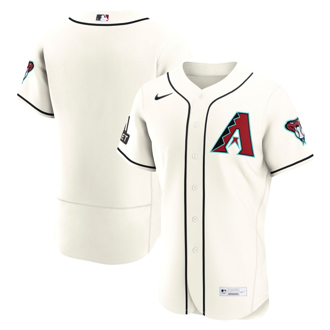 Arizona Diamondbacks Nike Home Sponsor Patch Authentic Jersey - Cream