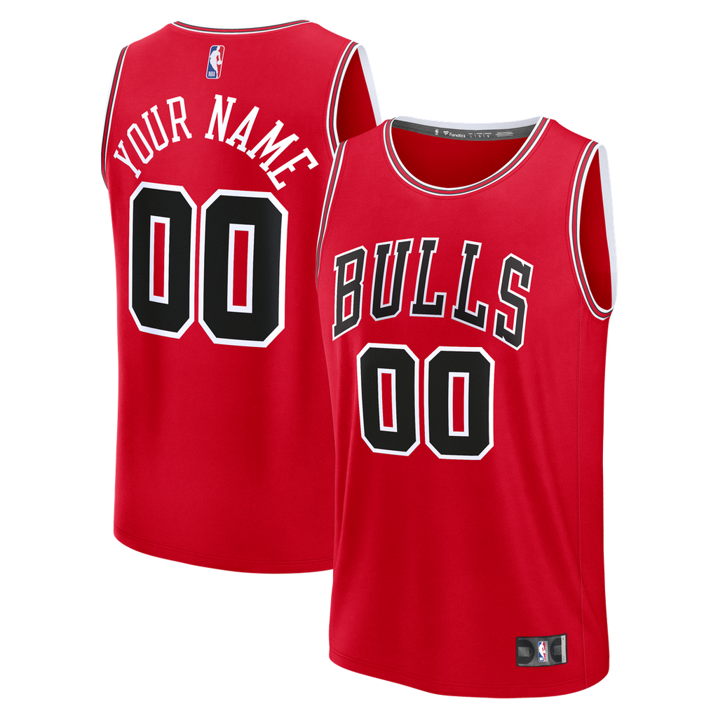 Chicago Bulls Fanatics Youth Fast Break Custom Jersey - Statement Edition - Black