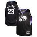 Utah Jazz Lauri Markkanen Jordan Brand Youth Swingman Jersey - Statement Edition - Black
