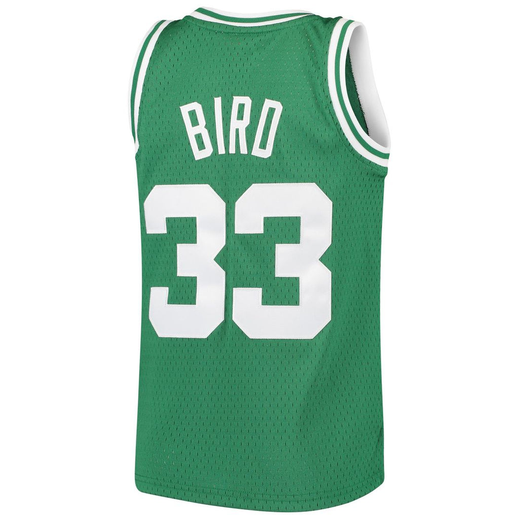 Boston Celtics Larry Bird Mitchell & Ness Youth Hardwood Classics Swingman Throwback Jersey - Kelly Green