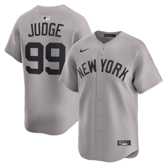 New York Yankees Aaron Judge Nike Road Limited Player Jersey - Gray