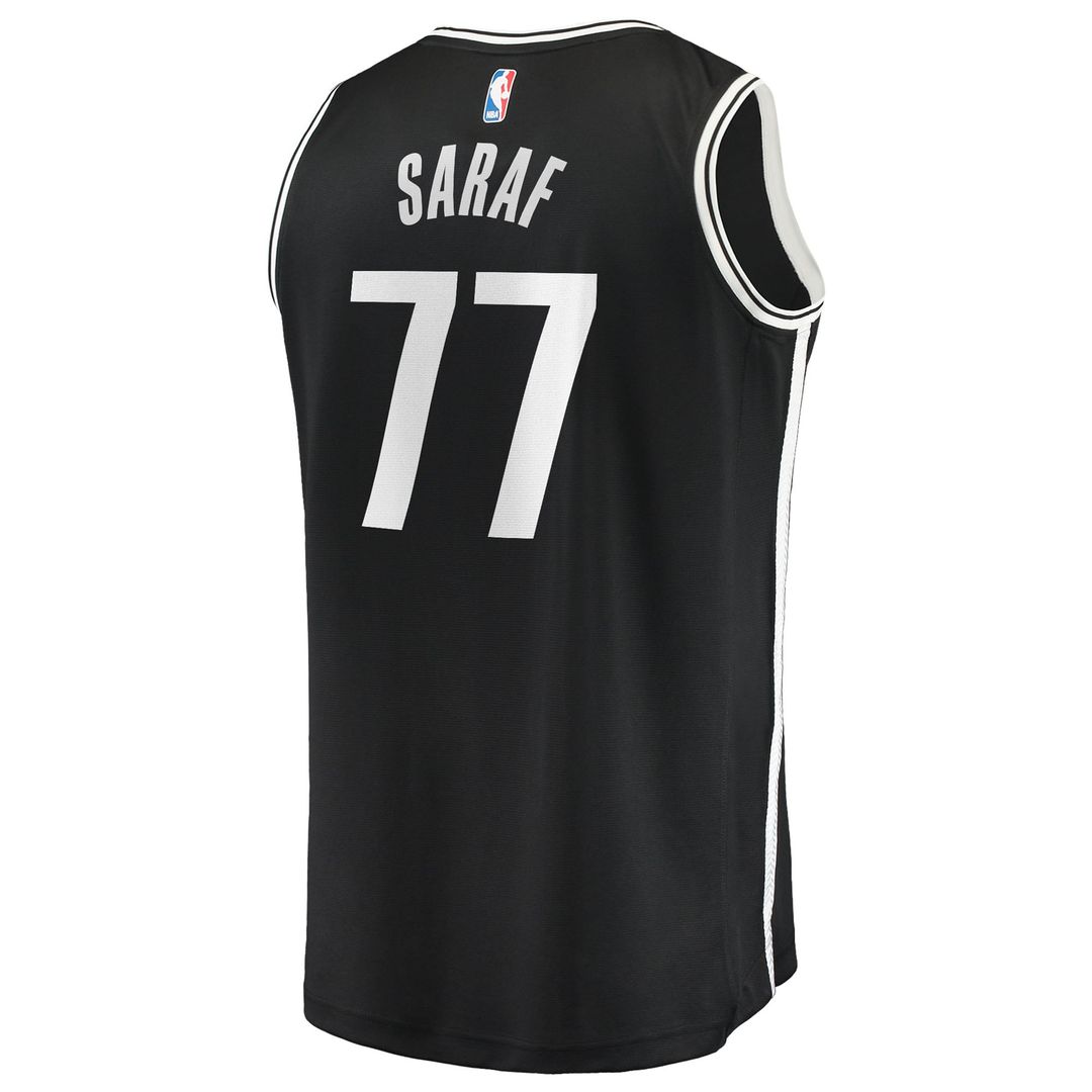 Brooklyn Nets Ben Saraf Fanatics Youth Fast Break Replica Jersey - Black - Icon Edition