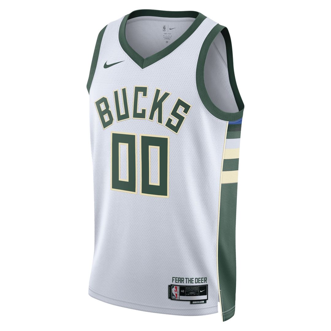 Milwaukee Bucks Nike Unisex Swingman Custom Jersey White - Association Edition