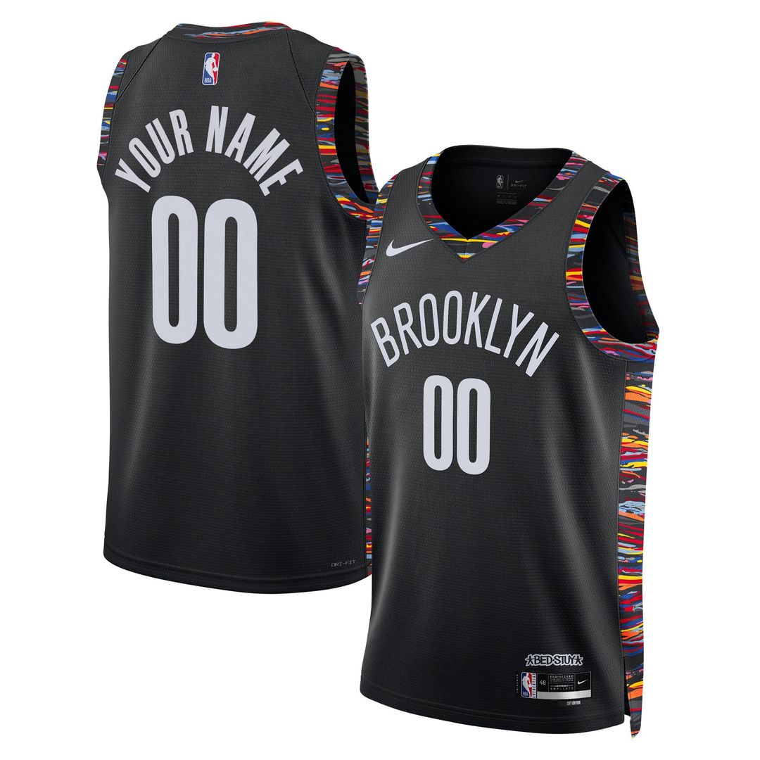 Brooklyn Nets Nike Unisex 2025/26 City Edition Swingman Custom Jersey - Black