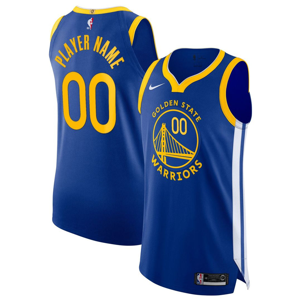 Golden State Warriors Nike 2020/21 Authentic Custom Jersey Blue - Icon Edition