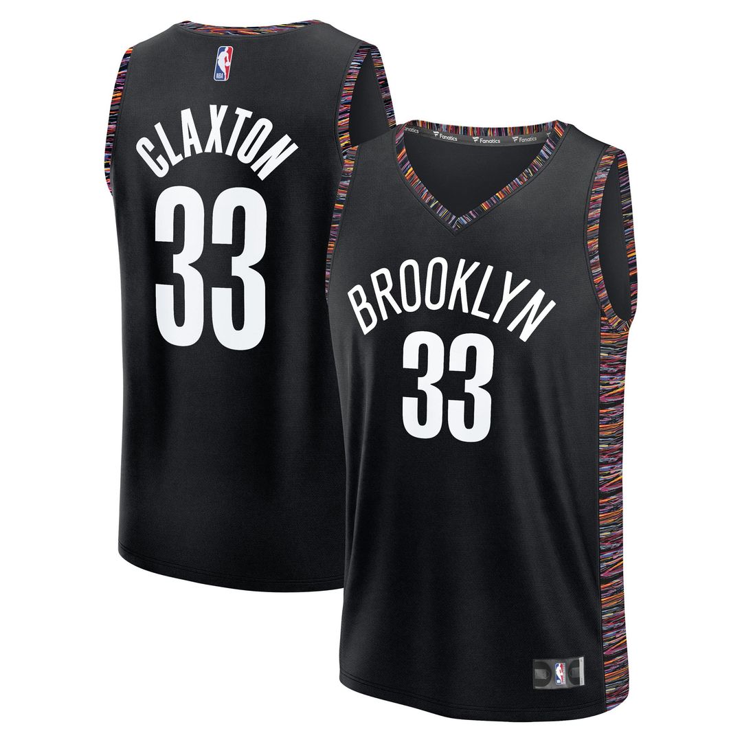 Brooklyn Nets Nic Claxton Fanatics 2025/26 City Edition Fast Break Jersey - Black