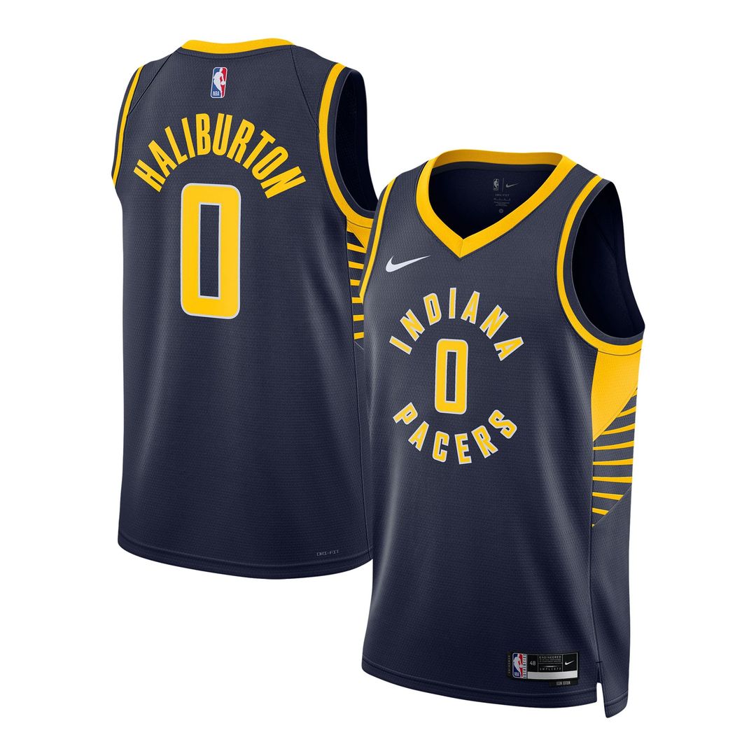 Indiana Pacers Tyrese Haliburton Nike Unisex Swingman Jersey - Icon Edition - Navy